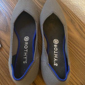 Women's Rothy's Pointed Toe Grey Flats